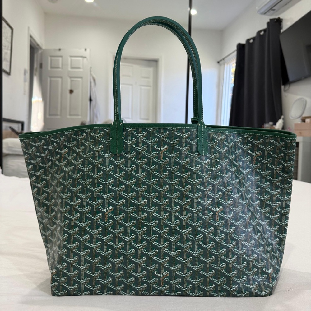 Goyard Saint Louis Green Patterned Tote